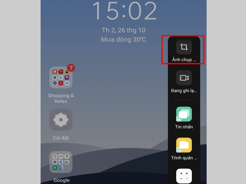 Chụp màn hình máy OPPO bằng thanh bên thông minh