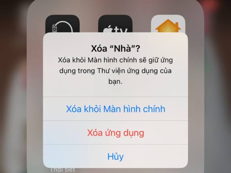 Gỡ bỏ ứng dụng Nhà (Home)