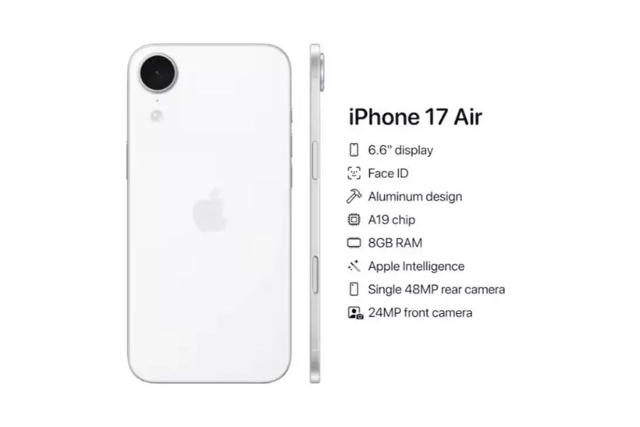  iPhone 17 Air có thể chỉ 6,25mm hoặc 5,5mm