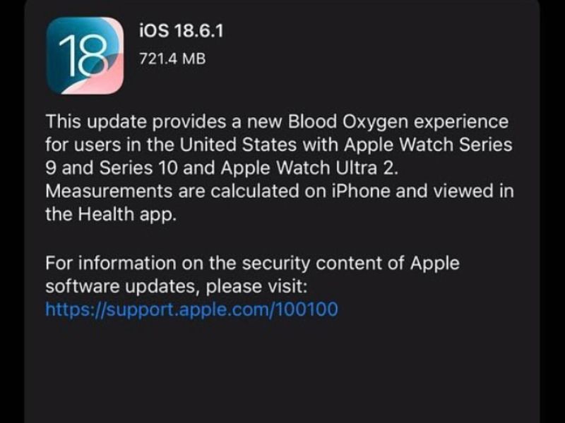 Cách cập nhật iOS 18.6.1