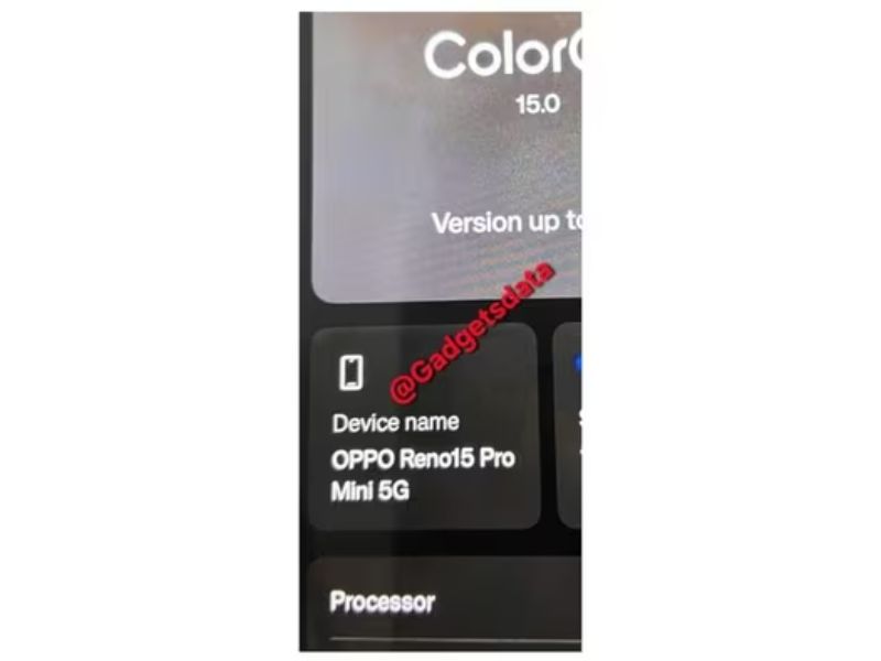 Cấu hình OPPO Reno15 Pro Mini