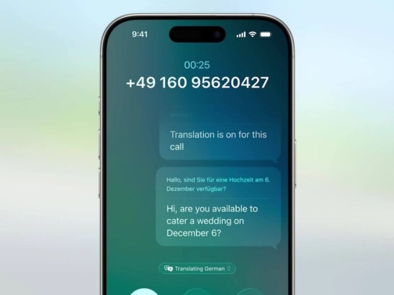 Dịch trực tiếp trong cuộc gọi trên iOS 26