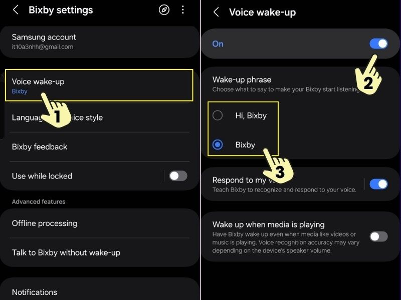 Dùng Bixby Voice hoặc Google Assistant để chụp màn hình Samsung