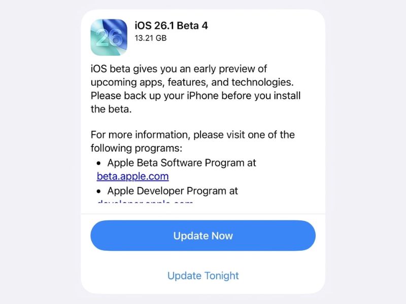 Tính năng Apple Intelligence trên iOS 26.1 beta 4