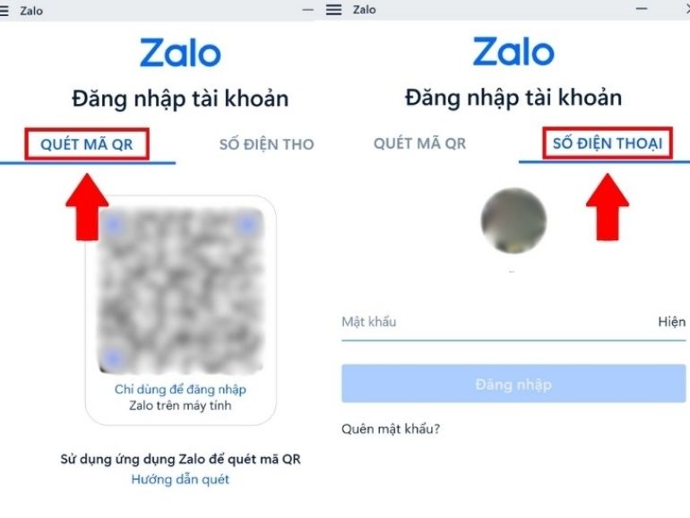 Khởi chạy Zalo và đăng nhập
