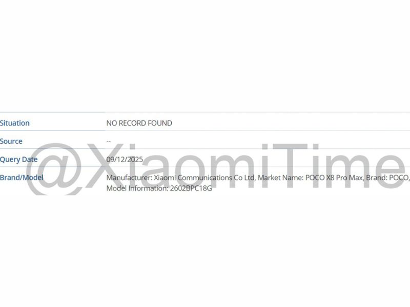 Lộ diện mã máy POCO X8 Pro Max