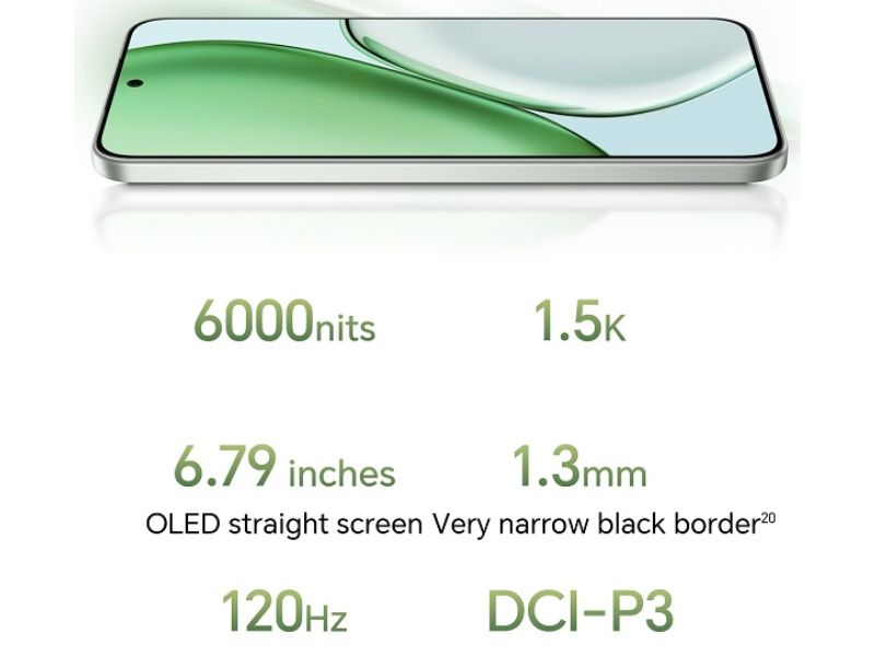 Honor X70 có màn hình AMOLED 120Hz, sáng tới 6.000 Nits