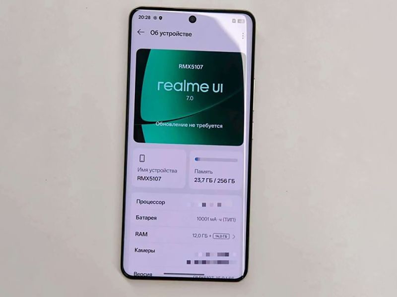 Điện thoại Realme pin 10.000 mAh lộ diện