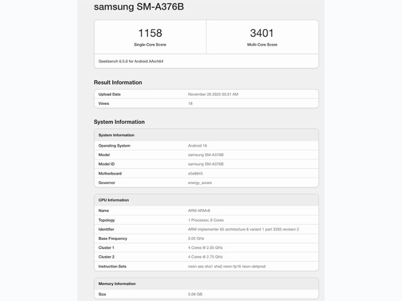 Hiệu năng Samsung Galaxy A37