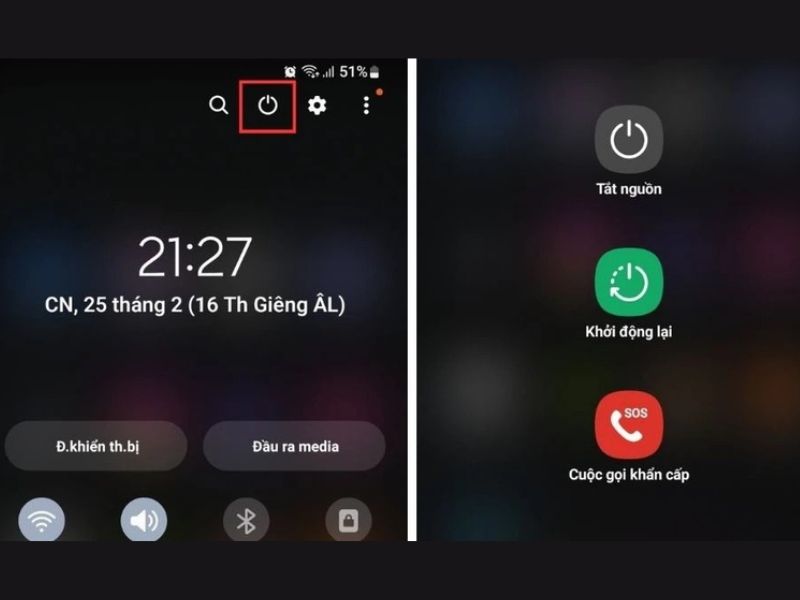 Khởi động lại máy sau khi tải CH Play cho Samsung