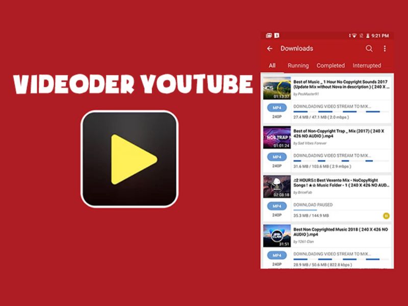 tải video youtube về điện thoại bằng videoder