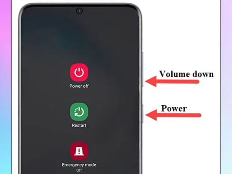 Tắt nguồn Samsung bằng cách sử dụng tổ hợp phím vật lý