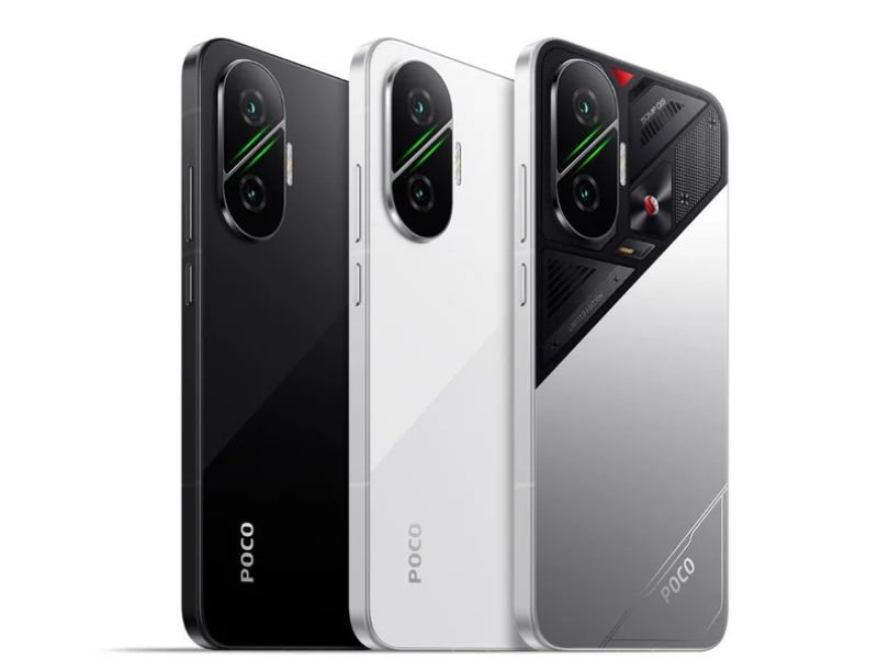 POCO F7 có hai phiên bản màu: đen bóng và đen xám hai tông