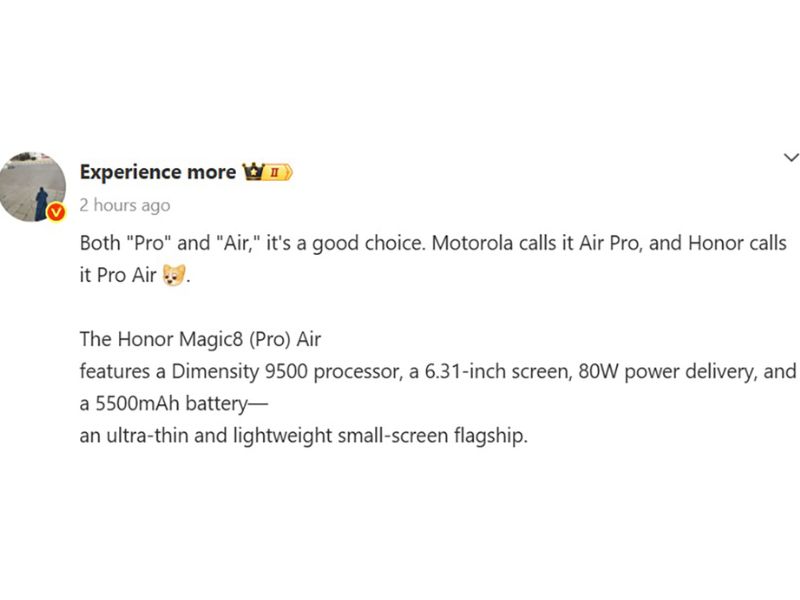Thông tin HONOR Magic8 Pro Air hé lộ chip MediaTek Dimensity 9500 – dòng vi xử lý cao cấp mới nhất