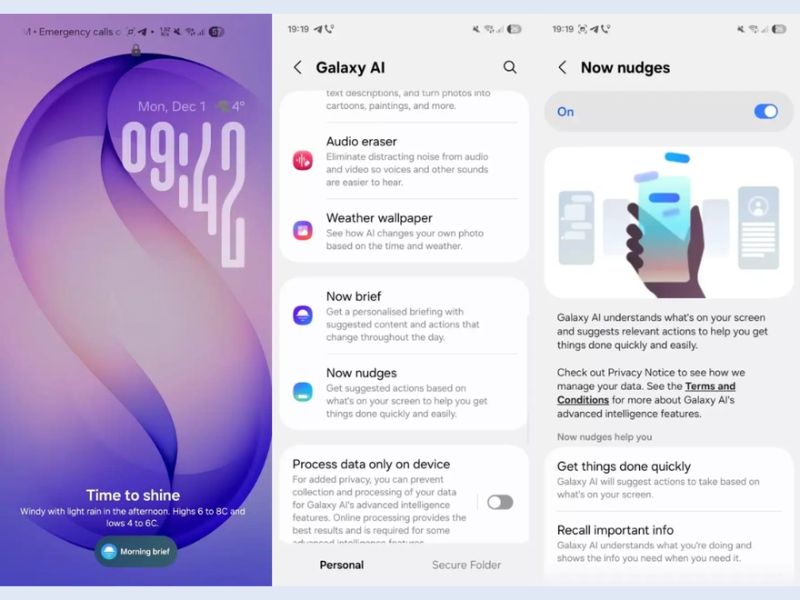 Tính năng Now Nudges