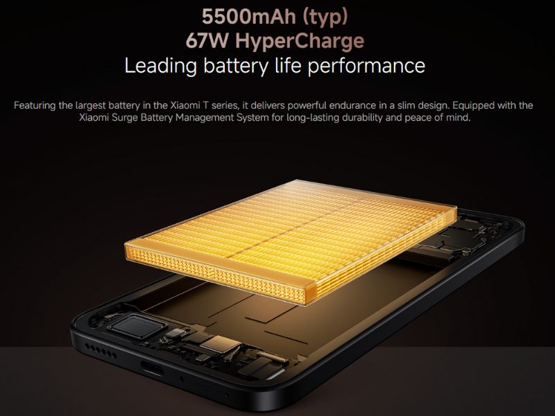 Xiaomi 15T có pin trâu cùng sạc siêu nhanh