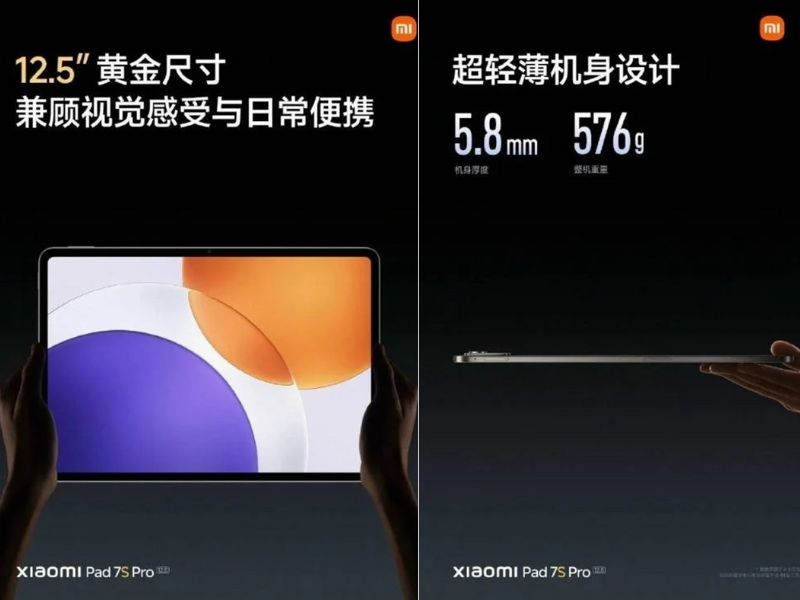 Xiaomi Pad 7S Pro có thiết kế mỏng nhẹ, màn hình lớn nhưng vẫn gọn gàng