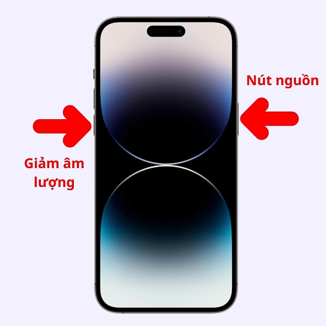 Tắt màn hình iPhone 14 bằng cách sử dụng nút nguồn