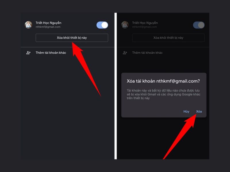 Đăng xuất gmail trên iPhone