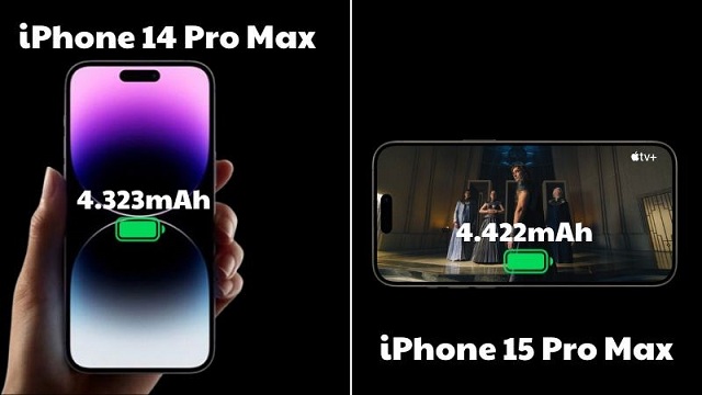 Dung lượng pin của iPhone 15 Pro Max nhỉnh hơn so 14 Pro Max