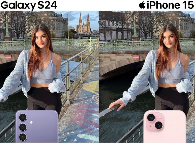 so sánh camera galaxy s24 và iPhone 15 