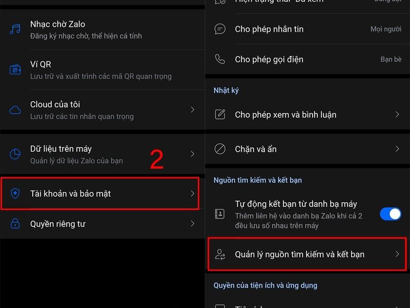 Ẩn số điện thoại trên Zalo