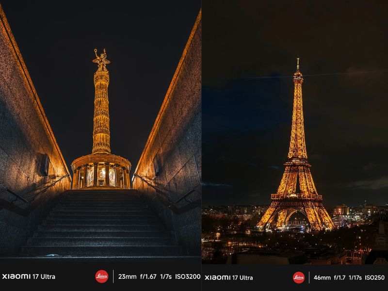 Rò rỉ ảnh chụp đêm từ Xiaomi 17 Ultra