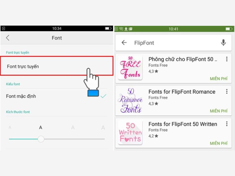 Xác nhận thay đổi font chữ trên điện thoại OPPO