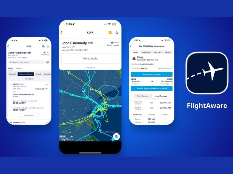 App theo dõi chuyến bay Flight Aware