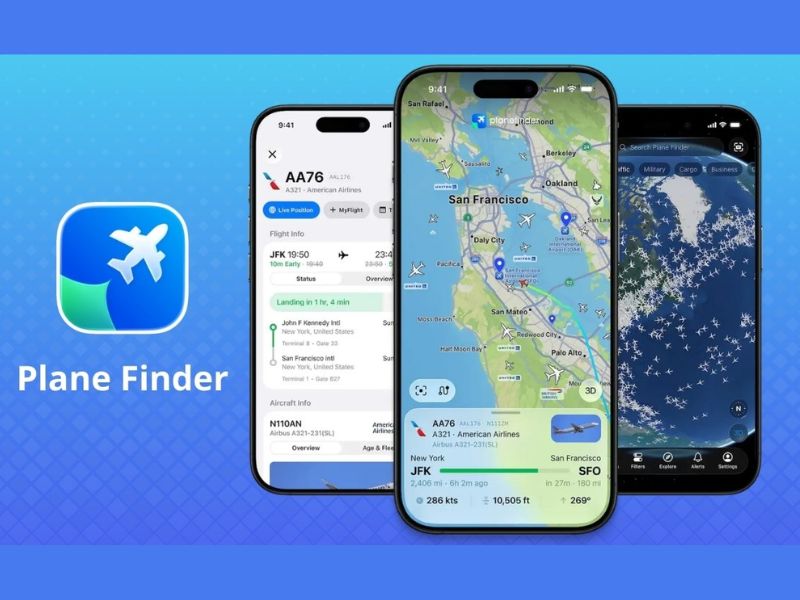 Ứng dụng theo dõi chuyến bay Plan Finder