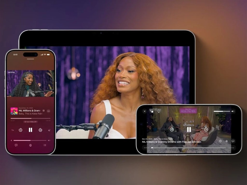 Tính năng Apple Podcasts hỗ trợ video gốc của iOS 26.4 beta 3