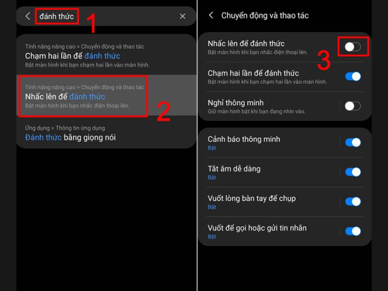 Hướng dẫn bật nhấc điện thoại sáng màn hình trên Android