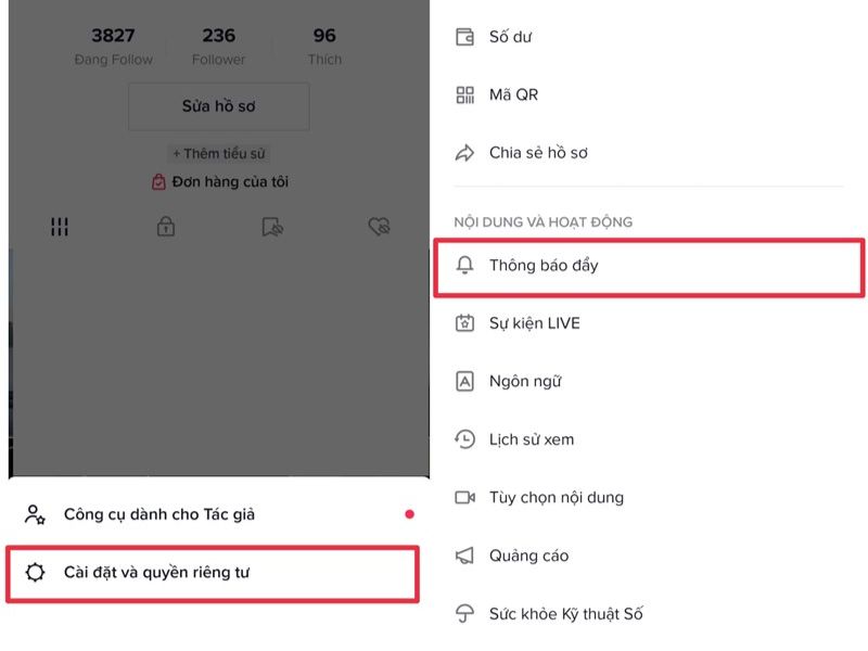 Bật thông báo từ các tài khoản đã theo dõi
