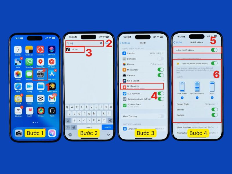 Bật thông báo trong ứng dụng TikTok