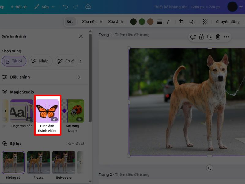 Bước 2: Thêm nhân vật vào khung hình