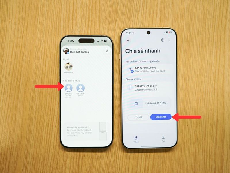 Cách airdrop từ iPhone qua OPPO