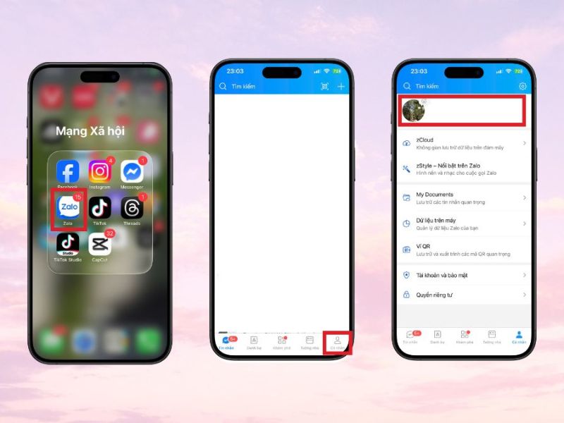 Khóa ảnh đại diện Zalo