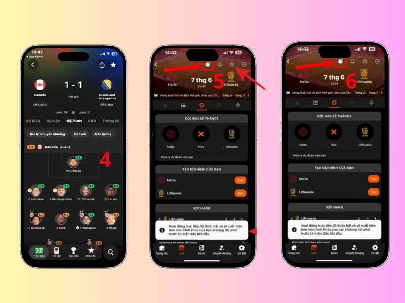 Hướng dẫn ghim tỷ số World Cup lên màn hình