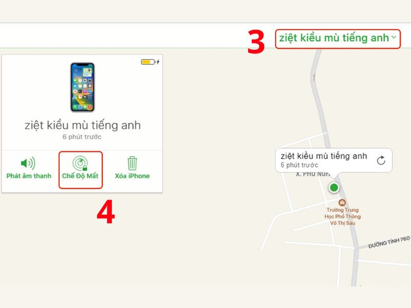 Tắt chế độ mất trên iPhone