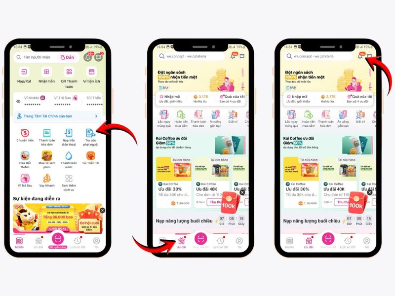 Kiểm tra thông báo ưu đãi được 1 lít xăng