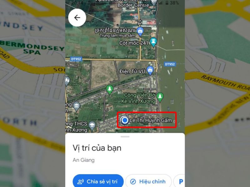 Xem vị trí hiện tại trên bản đồ