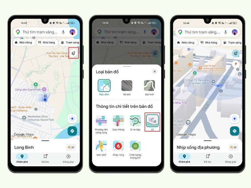 Hướng dẫn xem bản đồ 3D trên Google Maps