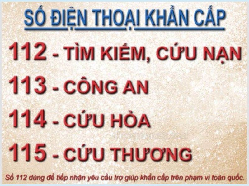 Các số điện thoại khẩn cấp cần nhớ