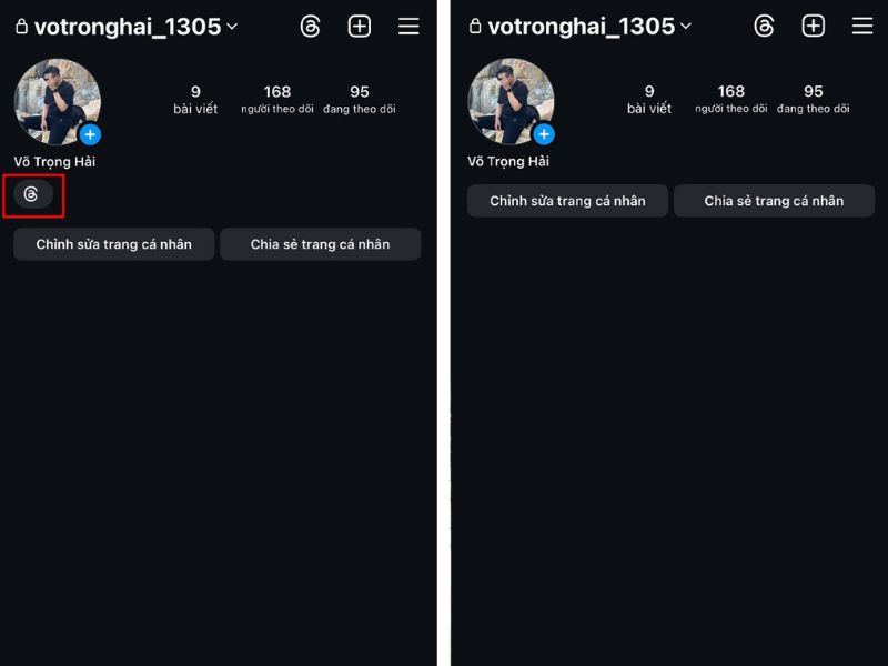 Cách bật lại lối tắt Threads trên Instagram