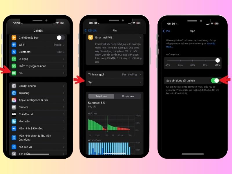 Cách bật tự ngắt sạc trên iPhone