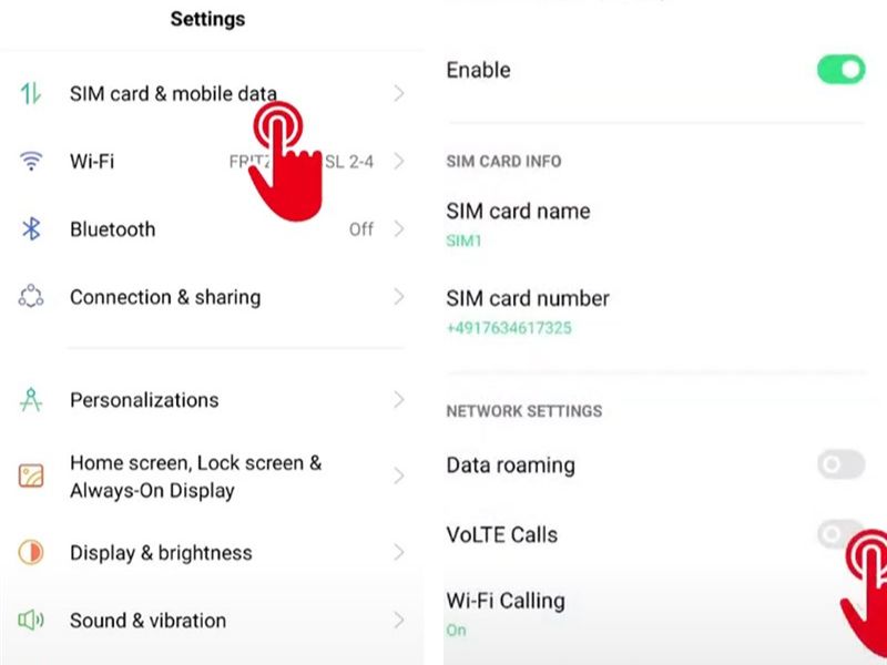 Cách bật VoLTE trên Android