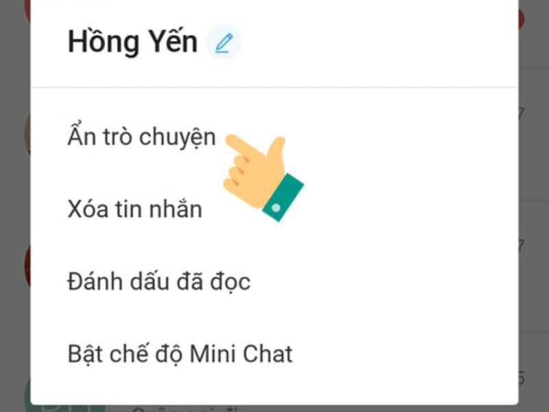 Cách bỏ ẩn cuộc trò chuyện Zalo sau khi tìm thấy