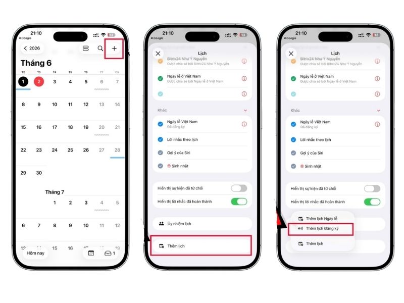 Cách cài lịch World Cup 2026 trên iPhone