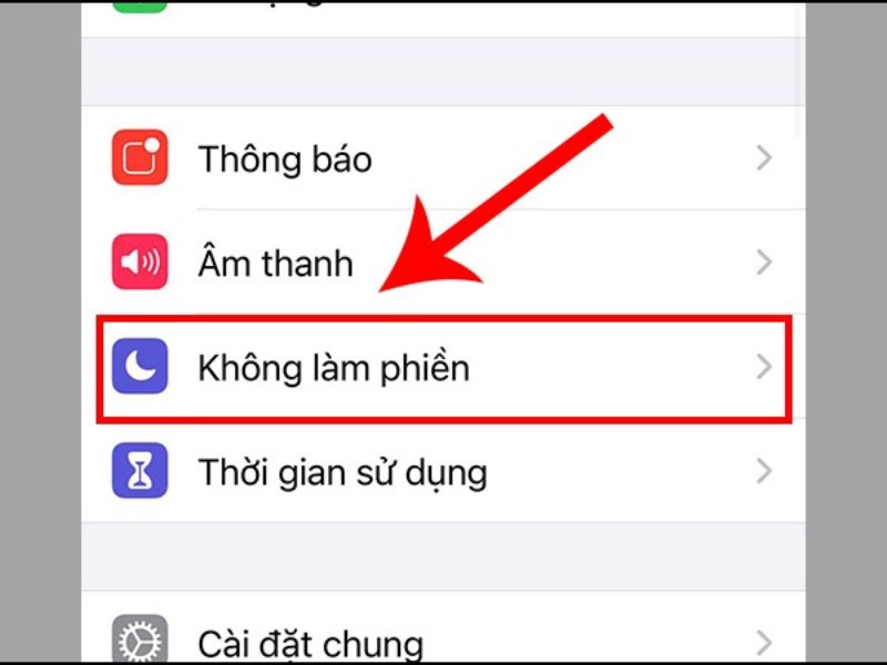 Cách chặn số ngoài danh bạ bằng chế độ Không làm phiền