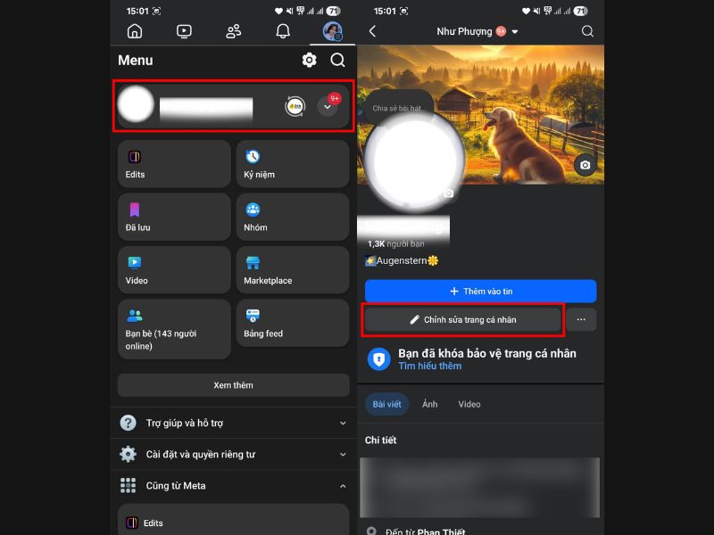Chèn link Locket trên Facebook